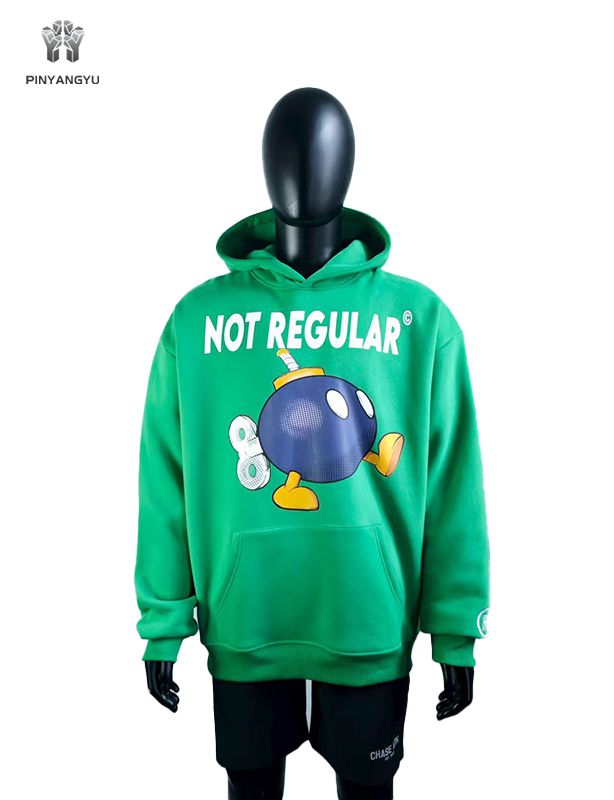Kapuzenpullover mit Siebdruck und farbenfrohem Logodesign