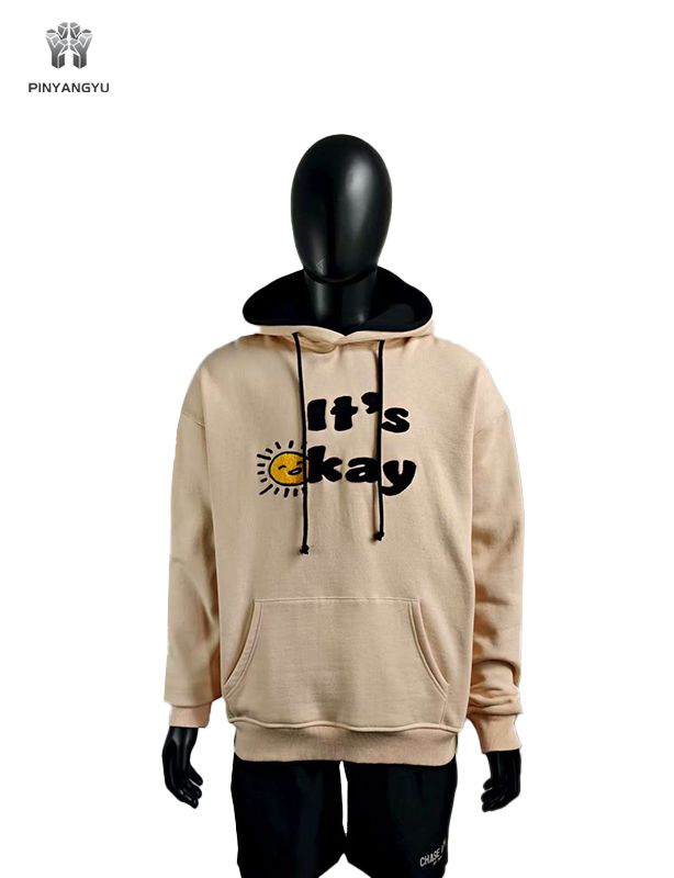 Kapuzenpullover mit Handtuch-Stickerei und Doppelmütze