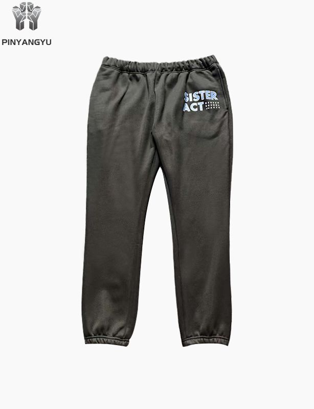 Großhandel Hochwertige benutzerdefinierte Logo Baumwolle Straight Leg Baggy Herren Jogginghose