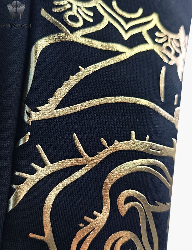 Hose mit Strass-Design und Goldprägung