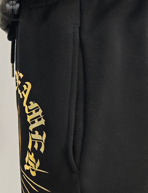 Hose mit Strass-Design und Goldprägung