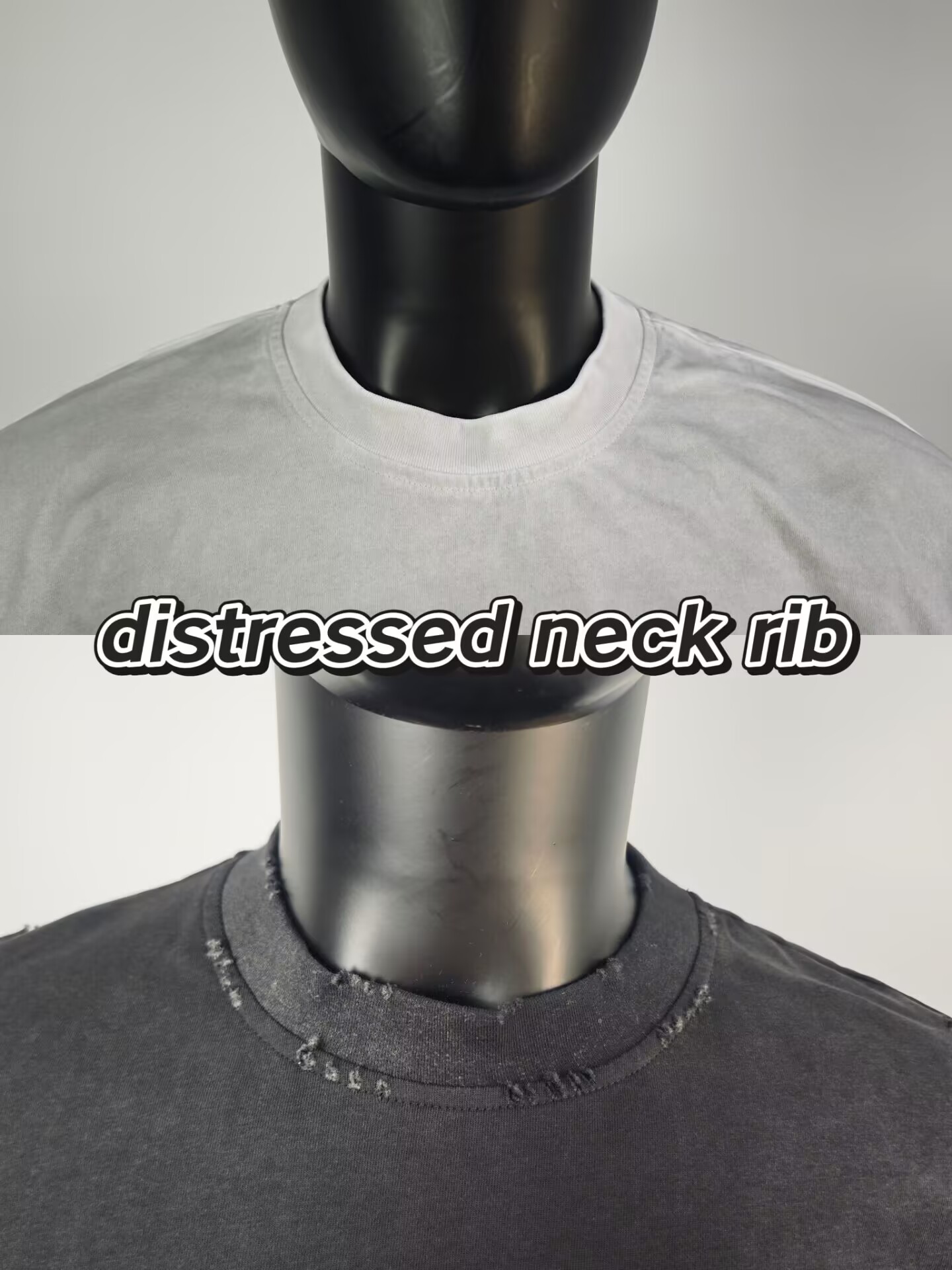 Herren-T-Shirt, übergroß, blankes T-Shirt, Acid Wash, schweres Sun Fade Wash, kastenförmig, kurz geschnitten, Distressed Vintage-T-Shirts für Männer