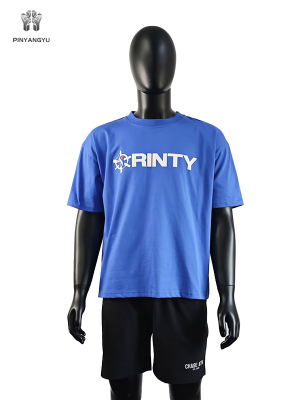 benutzerdefiniertes Puff-Druck-Fitness-T-Shirt für Herren