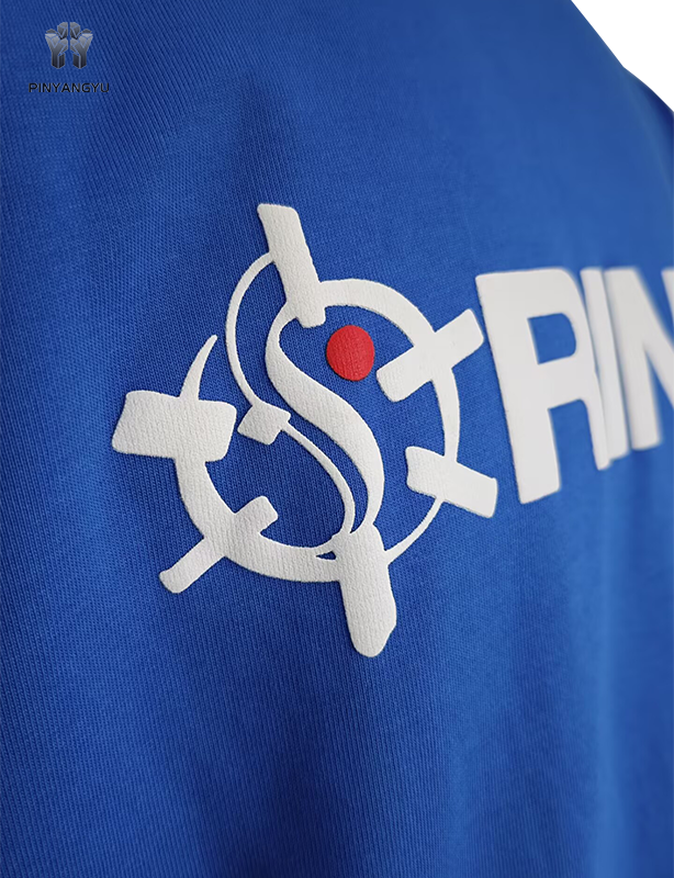 benutzerdefiniertes Puff-Druck-Fitness-T-Shirt für Herren