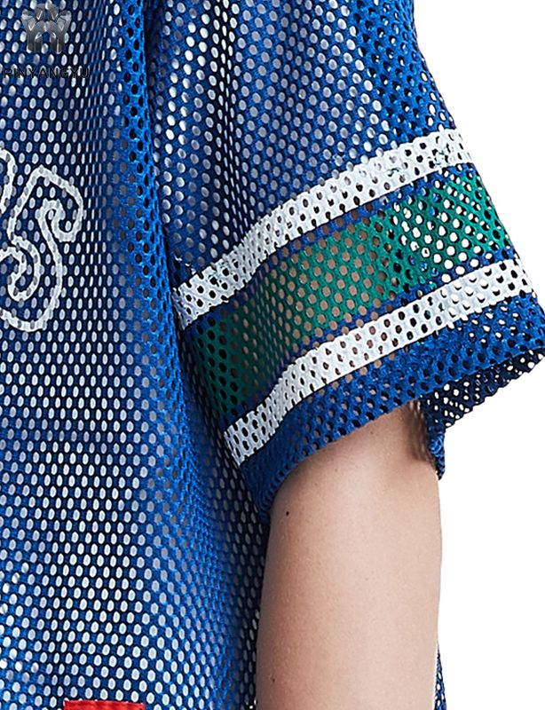 Benutzerdefiniertes Macro Mesh T-Shirt, atmungsaktives Mesh-T-Shirt mit großen Löchern für Sport und Sommer