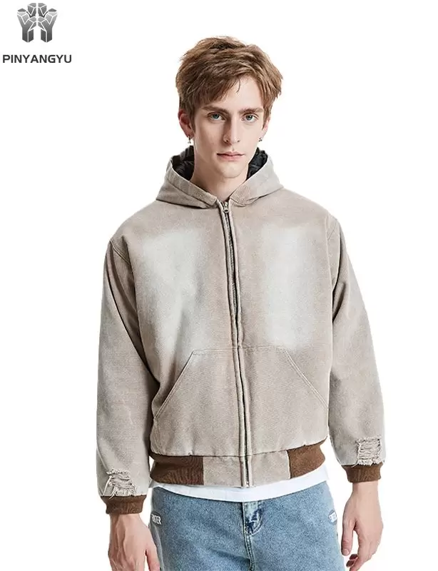 Leinen-Hoodie im Used-Look Leinen-Hoodie im Used-Look